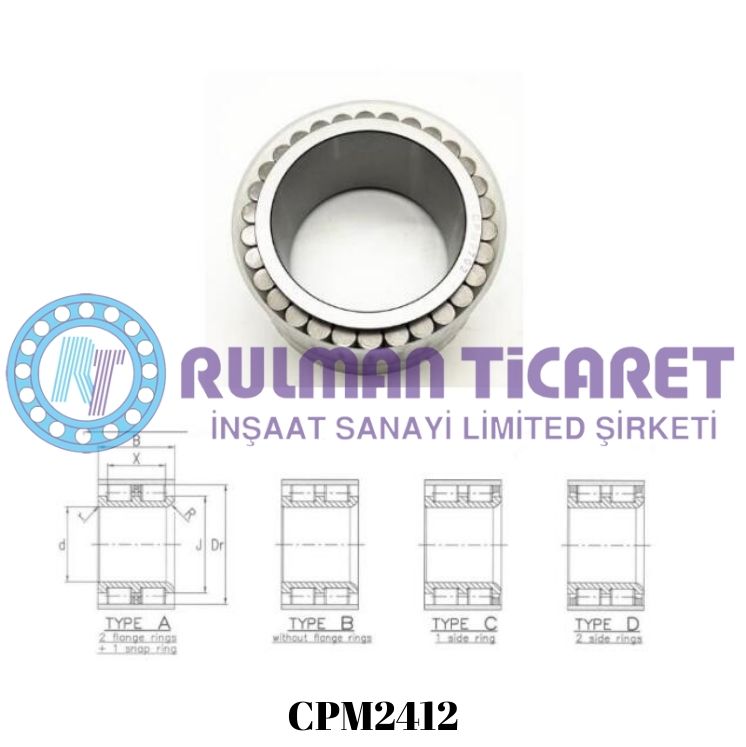CPM2412%20Silindirik%20Makaralı%20Rulman%2040x60.75x37mm