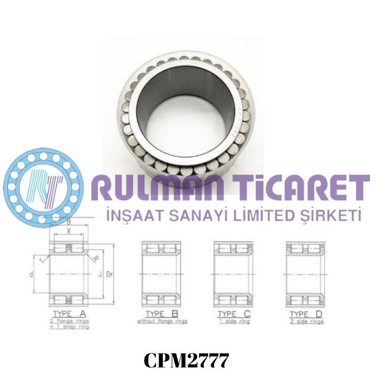 CPM2777%20Silindirik%20Makaralı%20Rulman%2040x60.75x37mm