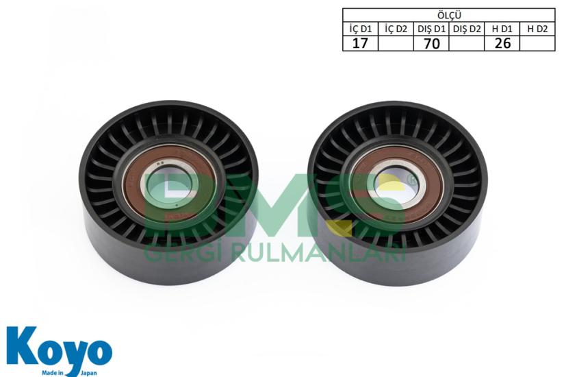 BMS 002 GERGİ RULMANI (17x70x26) TOYOTA; ALTIS, AURIS, AVENSIS, CELICA, COROLLA, COROLLA VERSO, MATRIX, RAV 4 II