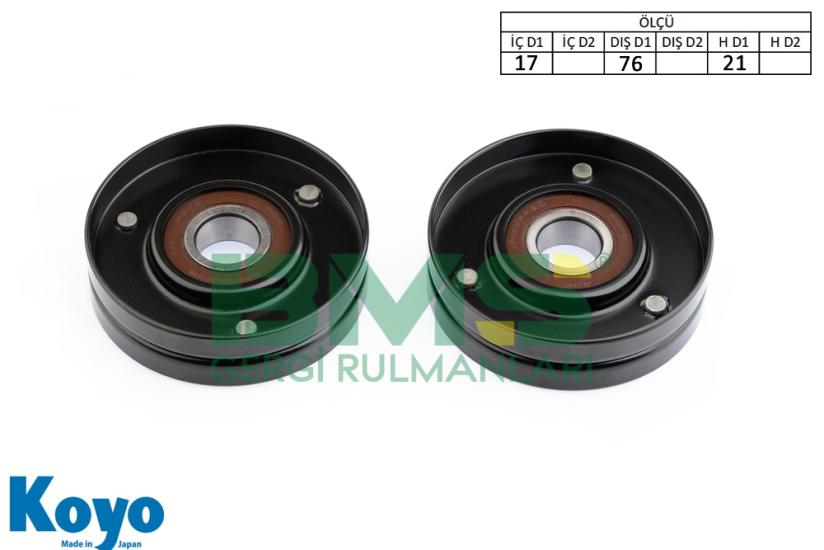 BMS 005 GERGİ RULMANI (17x76x21) AUDI; A4 1.6/1.8, A6 1.8 SKODA; SUPERB 1.8/2.0 VW; PASSAT 1.8/2.0