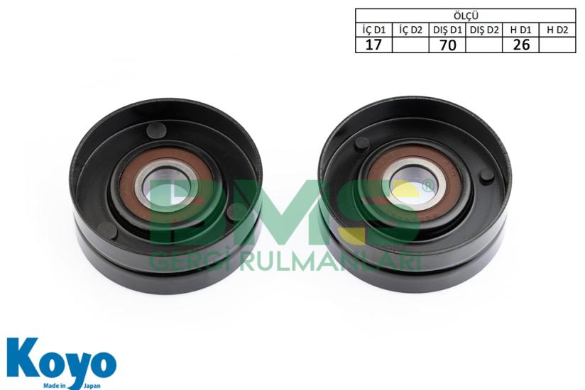BMS 006 GERGİ RULMANI (17x70x26) DAEWOO; NUBIRA OPEL; ASTRA F, VECTRA A, CALIBRA 2.0i, CORSA B, TIGRA, OMEGA, COMBO