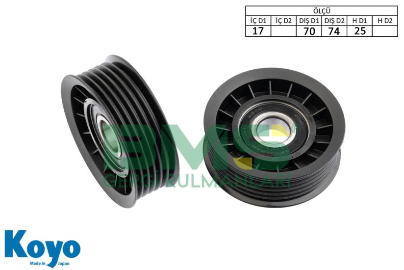 BMS 012 GERGİ RULMANI (17x70 / 74x25) AUDI, VW, SEAT FORD; FOCUS CHEVROLET; BLAZER