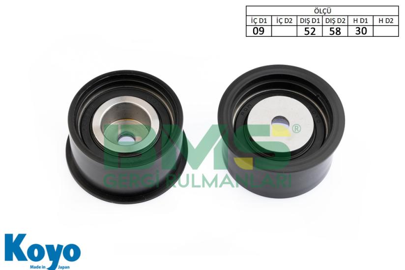 BMS 014 GERGİ RULMANI (09x52/58x30) DAEWOO; LEGANZA 2.0 OPEL; ASTRA 1.8I/2.0I,OMEGA 2.0/2.2 HYUNDAI; SONATA 3 - TRAJET CHEVROLET, KIA