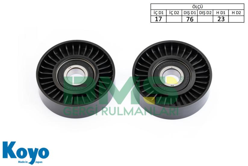 BMS 020 GERGİ RULMANI (17x76x23) OPEL; ASTRA G, ASTRA H, COMBO, CORSA C, MERIVA, SIGNUM, TIGRA, VECTRA C, ZAFIRA 1.4-1.6-1.8 HYUNDAI; TERRACAN 2.9 CRDI RANGE ROVER