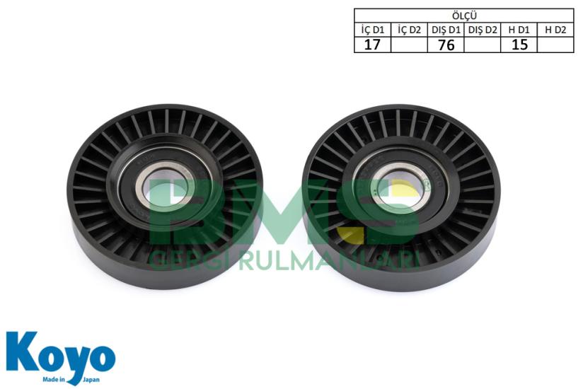 BMS 021 GERGİ RULMANI (17x76x15) ROVER; 25, 45, 75, 200, 400 (1.4 - 1.6 - 1.8 - 2.0) FREELANDER BENZINLI 1,8