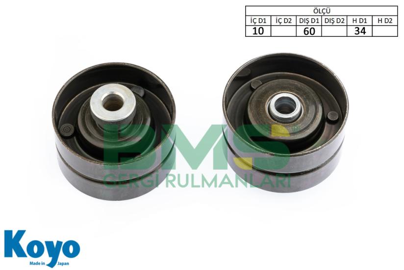BMS 022 GERGİ RULMANI (10,5x60x34) CITROEN; BERLINGO-JUMPY-C5-C8- EVASION-XANTIA-XSARA-JUMPER (1.9D - 2.0 HDI) FIAT; SCUDO-DUCATO 1.9D PEUGEOT; 306, 307, 406, 607, 806, 807, EXPERT, PARTNER, BOXER 1.9
