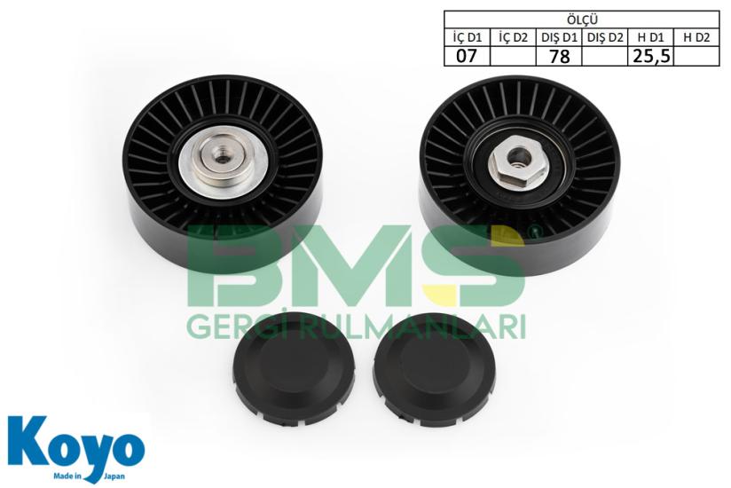 BMS 025 GERGİ RULMANI (07x78x25,5) AUDI; A6 - 80 1.9 SEAT; CORDOBA, IBIZA II, TOLEDO I VOLKSWAGEN; PARTNER, CADDY II, GOLF III-IV, PASSAT, POLO, TRANSPORTER IV