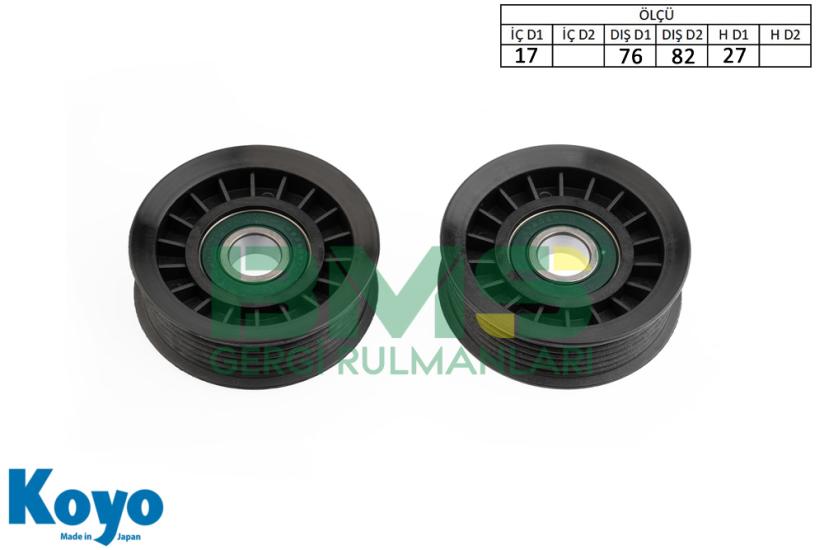 BMS 037 GERGİ RULMANI (17x76 / 82x27) OPEL; CALIBRA A, OMEGA B, SIGNUM, VECTRA A, VECTRA B, VECTRA C,SAAB; 9-5, 900 II, HONDA CIVIC 2012 1.6 BENZİNLİ