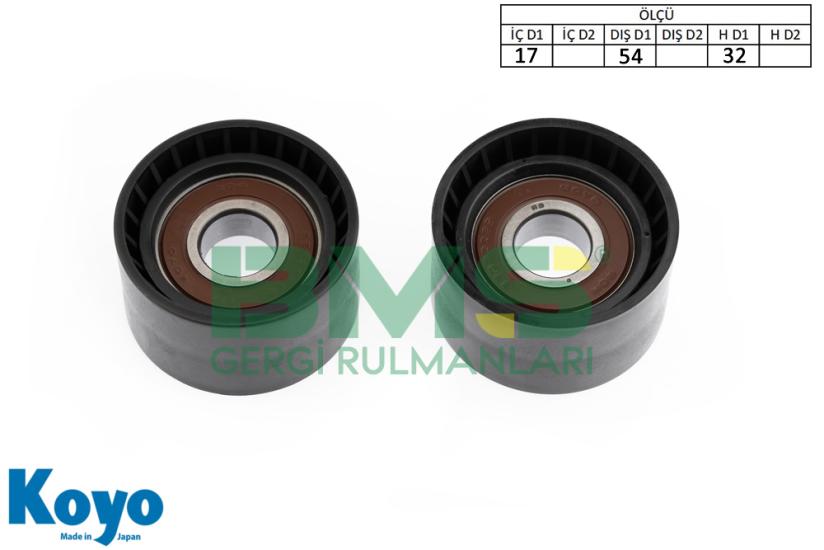BMS 040 GERGİ RULMANI (17x54x32) RENAULT; CLIO II - ESPACE III - LAGUNA - MEGANE I - SCENIC I 1.8/2.0