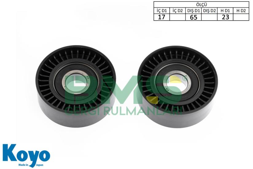 BMS 046 GERGİ RULMANI (17x65x23) FIAT; PALIO-ALBEA-STRADA KIA; CEED 1.5 CRD, 1.6 CRI HYUNDAI; I30