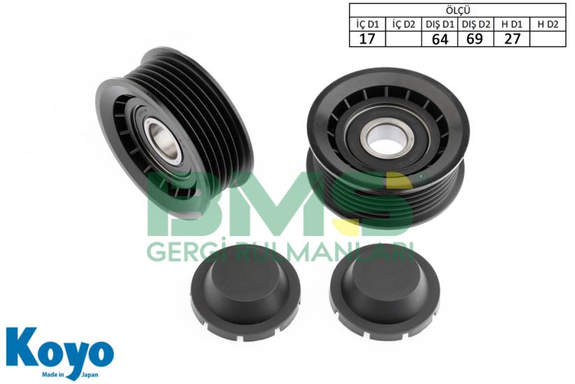 BMS 050 GERGİ RULMANI (17x64 / 69x27) AUDI; A4-A5-A6-A8-Q7, BMW; 3.16, 3.18  C SERISI, CLK, E SERISI, S SERISI, CLS, SL, SLK, M SERISI, G SERISI, VIANO, VITO, SPRINTER SKODA; SUPERB - VW; PASSAT, PHAE