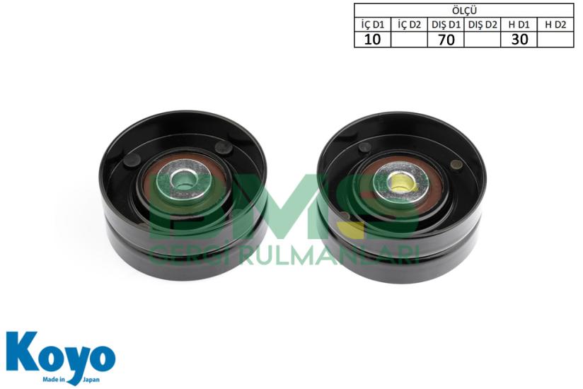 BMS 052 GERGİ RULMANI (10x70x30) RENAULT; CLIO I, 19 I - II, CONCORDE (1.7 - 1.8)