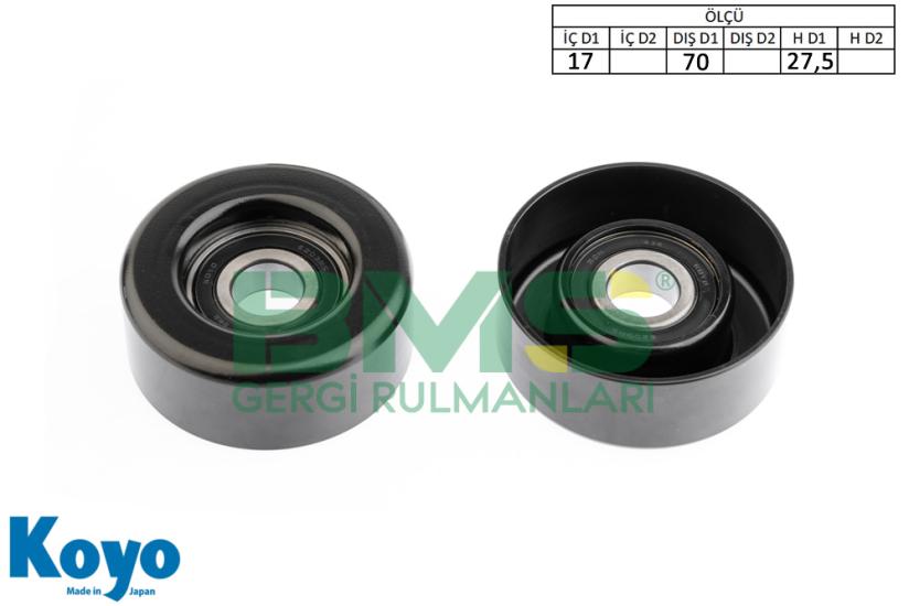 BMS 054 GERGİ RULMANI (17x70x27,5) HYUNDAI; ACCENT - GETZ - MATRIX 1.5 CRDI, ELANTRA - SONATA V - TRAJET - TUCSON 2.0 CRDI, SANTA FE 2.0-2.2 CRDI KIA; CARENS II - SPORTAGE 2.0 CRDI