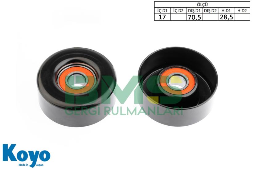 BMS 055 GERGİ RULMANI (15x70,5x28,5) SEAT;CORDOBA-IBIZA IV 1.4 TDI / SKODA; FABIA-ROOMSTER 1.4 TDI / VOLKSWAGEN; LUPO-POLO 1.4 TDI