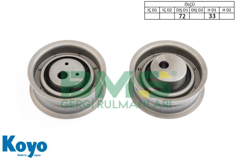 BMS 062 GERGİ RULMANI (10x72x33) SEAT; CORDOBA - IBIZA II TOLEDO I 1.9D VOLKSWAGEN; GOLF I-II-III, PASSAT, JETTA I-II, CADDY I, TRANSPORTER III-IV AUDI; 80, 90 (1.6-1.9 DIZEL) TB 01