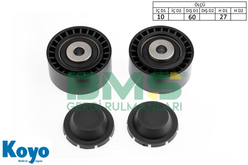 BMS 074 P GERGİ RULMANI (10x60x27) CITROEN; BERLINGO-XSARA PEUGEOT; 206-307-PARTNER