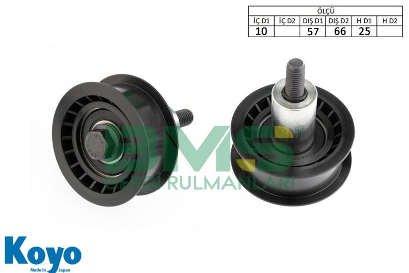 BMS 082 GERGİ RULMANI (10x57 / 66x25) AUDI;A2;SEAT;ALTEA-AROSA-CORDOBA-IBIZA III-IBIZA IV-LEON-TOLEDO II-SKODA; FABIA-OCTAVIA ROOMSTER-VW; BORA-CADDY II-CADDY III-GOLF IV- GOLF V-GOLF VI-LUPO-POLO