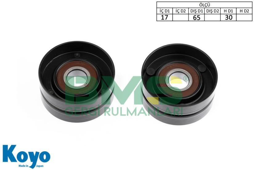 BMS 087 GERGİ RULMANI (17x65x30) MITSUBISHI; CARISMA (DA) 1.9 DI-D NISSAN; PRIMERA (P12) 1.9 dCi OPEL; MOVANO, VIVARO RENAULT; ESPACE IV, LAGUNA I-II-III, TRAFIC II, MASTER II VOLVO; S40 I (1.9 DI), V