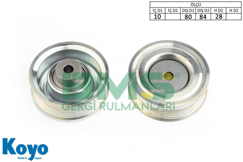 BMS 088 GERGİ RULMANI (10x80/84x28) TOYOTA KANALLI / WITH ROW TOYOTA; AURIS 1.6 VVT AVENSIS 1.6 VVT, 1.8