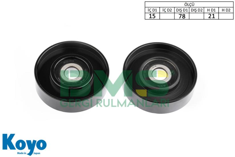 BMS 101 GERGİ RULMANI (15x78x21) HYUNDAI; ACCENT, ELANTRA, COUPE, i30, GETZ, LANTRA II, MATRIX, TRAJET, TUCSON, TIBURON COUPE (1.3/1.4/1.5/1.6/1.8/2.0)