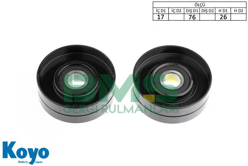 BMS 102 GERGİ RULMANI (17x76x26) RENAULT; LAGUNA 2.0, SAFRANE II 2.0 - 2.5 VOLVO; 850-S40-C70-S70-V70 2.0-2.3-2.5 VW; BORA-GOLF IV1.4 1.6 - FSI FORD;ESCORT-FIESTA 1.1-1.3-1.4-1.6,TRANSIT 2.0,TRANSIT T
