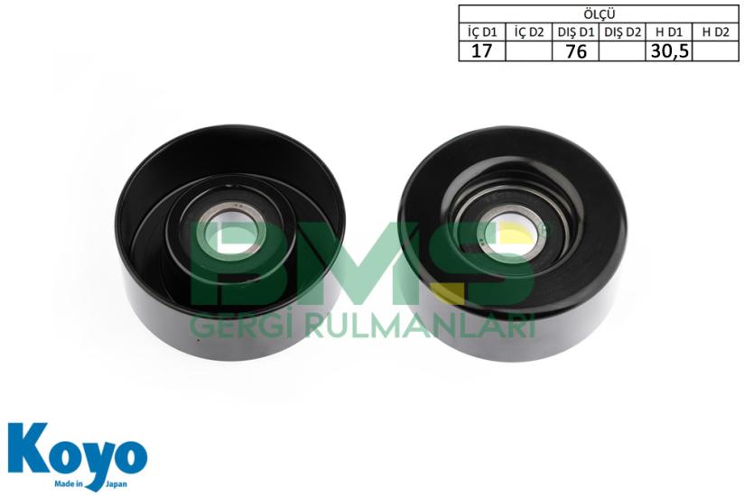 BMS 104 GERGİ RULMANI (17x76x30,5) FORD; FIESTA V, MONDEO III-IV, S-MAX, TRANSIT (Benzinli / With Fuel)
