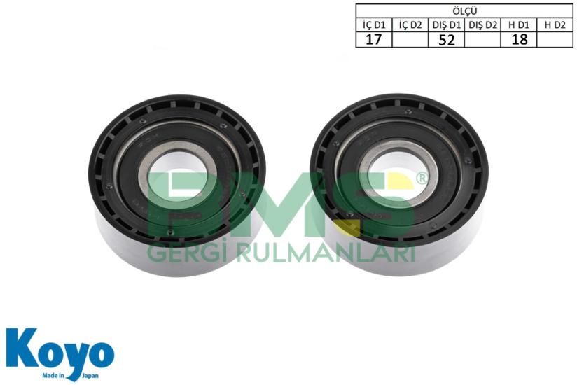 BMS 112 P GERGİ RULMANI (PLASTİK - 17x52x18) FORD; MONDEO III, TRANSIT (2.0 Dizel / Diesel)