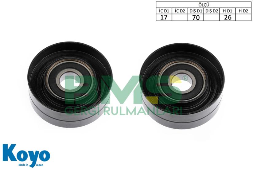 BMS 123 GERGİ RULMANI (17x70x26) OPEL; ASTRA F-G-H, CORSA B, COMBO, FRONTERA A-B, OMEGA B, TIGRA, VECTRA A-B, ZAFIRA CHEVROLETTE; LACETTI LADA; 110 (1.2 - 1.4 - 1.6)