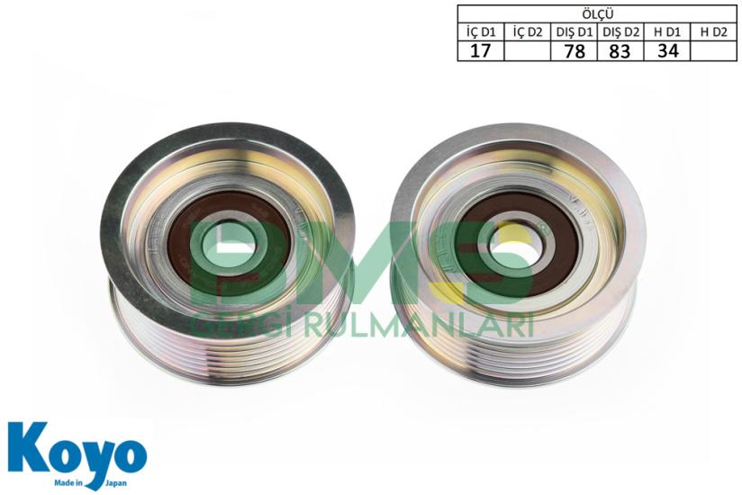 BMS 128 GERGİ RULMANI (17x78 / 83x34) MERCEDES; ACTROS, UNIMOG U400 - U500, CITARO O503, TOURINO O510