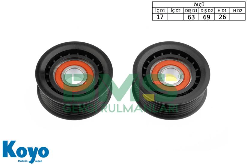 BMS 132 GERGİ RULMANI (17x63 / 69x26) MERCEDES; SPRINTER 2000-2005