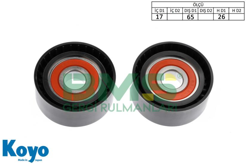 BMS 133 GERGİ RULMANI (17x65x26) DACIA; LOGAN 1.5 DCI NISSAN; ALMERA II-MICRA-NOTEQASHQAI 1.5 dCi RENAULT; CLIO II-III, KANGOO, LAGUNA III, MEGANE II, MODUS, SCENIC II, TWINGO 1.5DCI