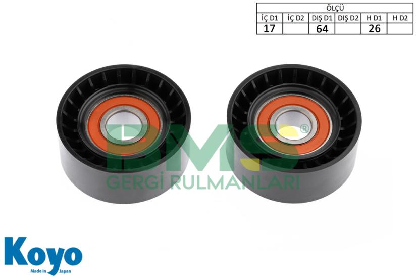 BMS 144 GERGİ RULMANI (17x64x26) BMW; E81, E87, E46, E90, E91, E92, E93, E83, E85