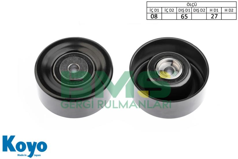 BMS 146 GERGİ RULMANI (08x65x27) PEUGEOT; 206, 306, 307, 1007, PARTNER CITROEN; BERLINGO, C2, C3, JUMPY, XSARA, FIAT; SCUDO 1.9D