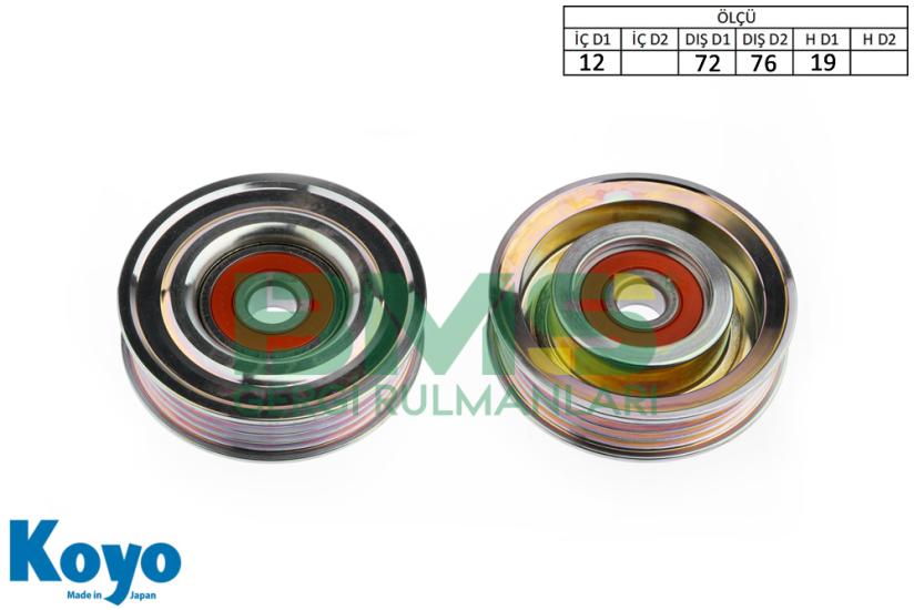 BMS 156 GERGİ RULMANI (12x72 / 76x19) TOYOTA COROLLA 2000