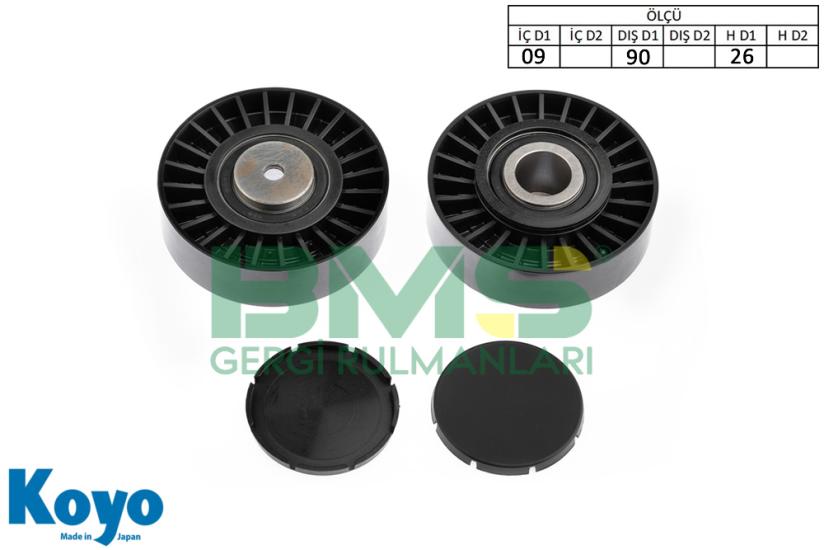 BMS 163 GERGİ RULMANI (09x90x26) VW; CORRADO 1.8, LT 28-35(46) 2.5 Sdi - 2.5 Tdi, TRANSPORTER 4 2.4 Dz 2.5 Tdi