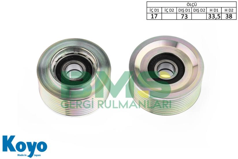 BMS 190 GERGİ RULMANI (17x73x33,5/38) BMC CUMMINS, HYUNDAI EXCAVATOR