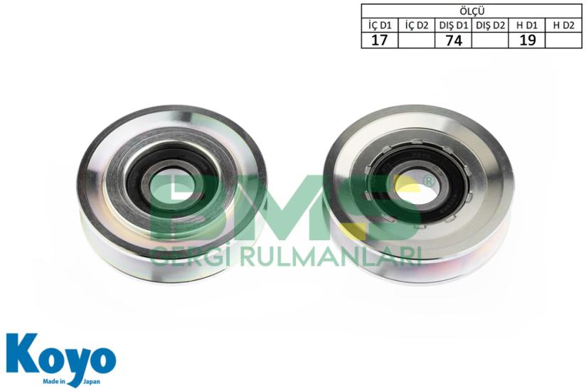 BMS 199 GERGİ RULMANI (17x74x19) MITSUBISHI; L 300 2.5 D HYUNDAI H100 KLIMA GERGISI/CONDITIONER BEARING