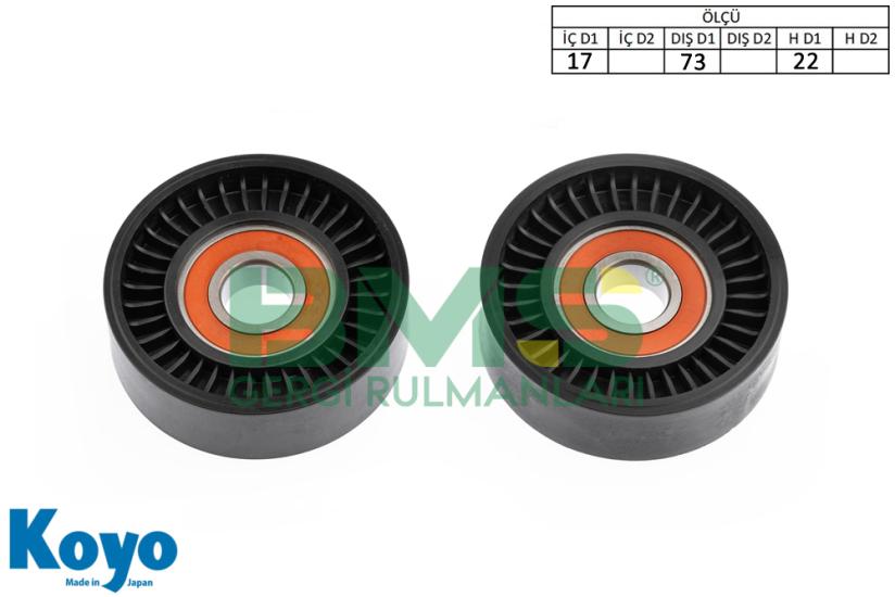 BMS 214 GERGİ RULMANI (17x73x22) FORD; ESCORD, FIESTA 1.8 D DT