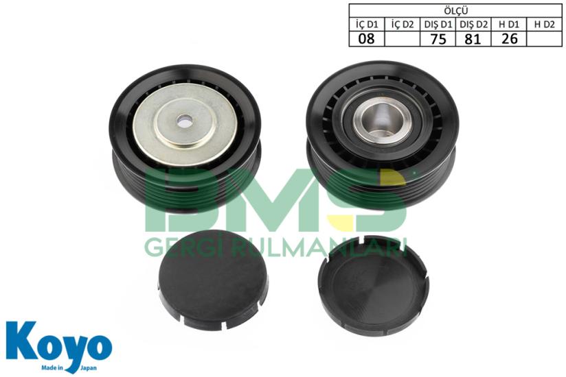 BMS 249 GERGİ RULMANI (08x75/81x26) VOLKSWAGEN; T4 2.4-2.5 TDI