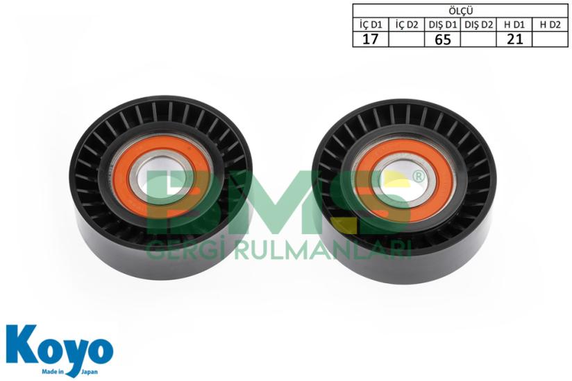 BMS 255 GERGİ RULMANI (17x65x21) TATA; INDIGO 1.4 - 1.4 D