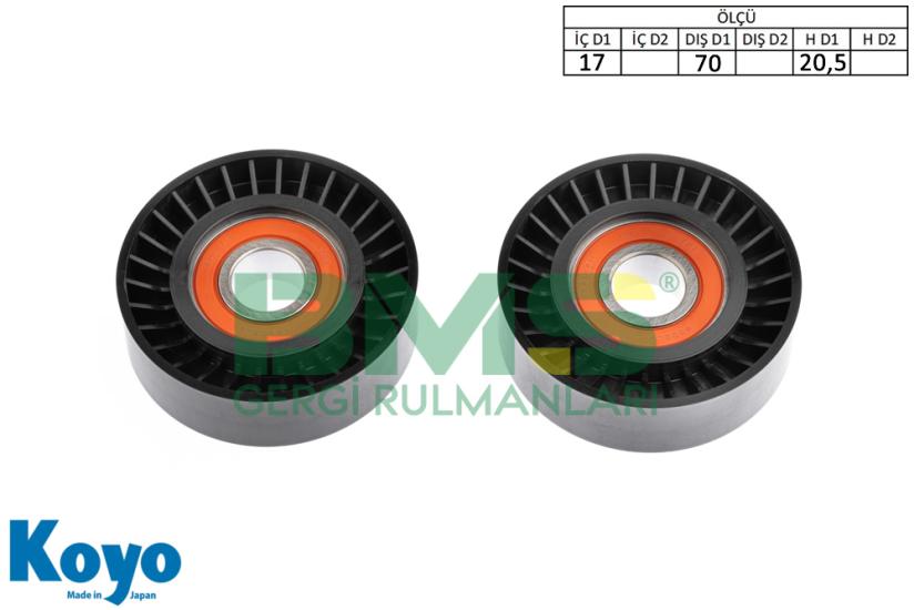 BMS 260 GERGİ RULMANI (17x70x20,5) VOLVO - CHEVROLET; CAMARO, S40 - C70, 2.4