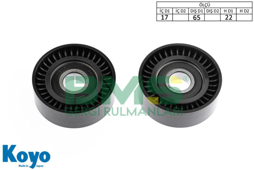 BMS 263 GERGİ RULMANI (17x65x22) MERCEDES - KIA - HYUNDAI; CERATO - RIO 1.5 CRDI - I20 - I30 1.4 - 1.6 CRDI