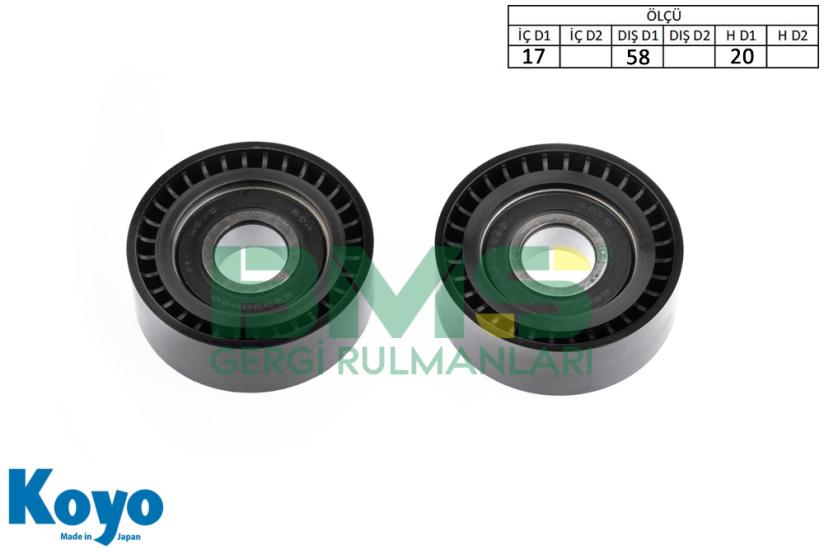 BMS 265 GERGİ RULMANI (17x58x20) VOLKSWAGEN; GOLF - JETTA 1.4 TSI