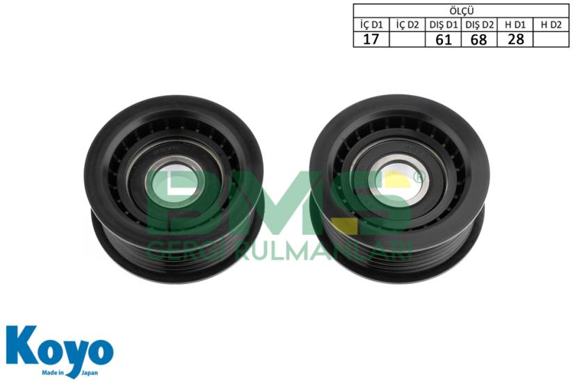 BMS 268 GERGİ RULMANI (17x61/68x28) AUDI; A4, A5, A7 3.0 TFSI QUATTRO PORSCHE; CAYANNE, PANAMERA 3.0 S VOLKSWAGEN; TOUAREG 3.0 G 6
