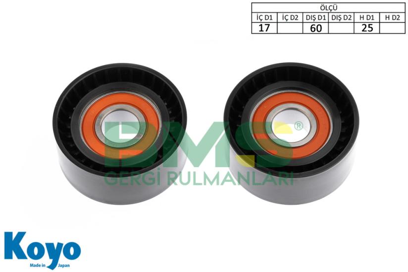 BMS 271 GERGİ RULMANI (17x60x25) PEUGEOT - CITROEN; BERLINGO - NEMO 1.4 - 1.6