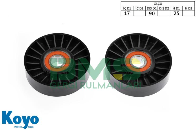 BMS 288 GERGİ RULMANI (17x90x25) OPEL; ASTRA G, OMEGA B, VECTRA B-C 2.2 DTI SAAB 9-3 2.2 TID