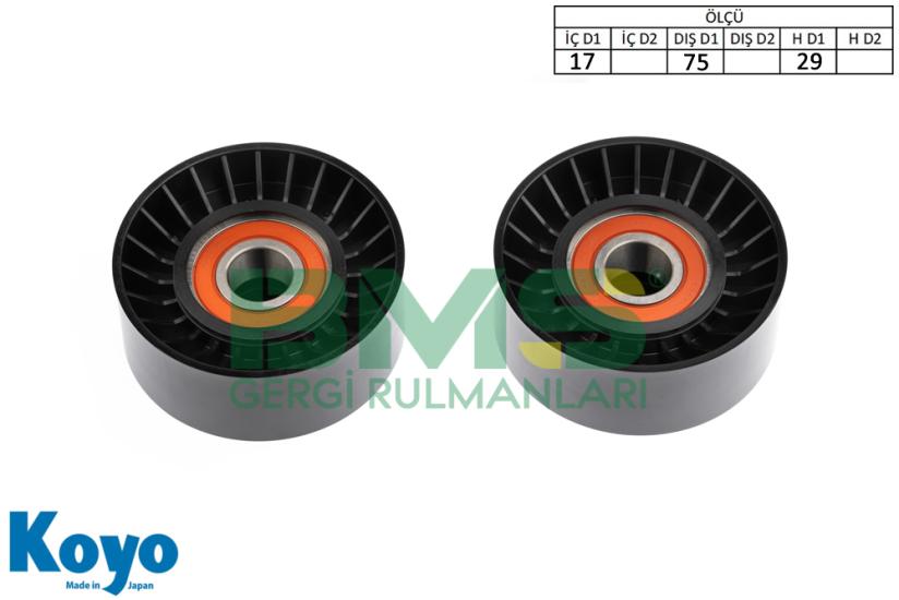 BMS 292 GERGİ RULMANI (17x75x29 6203/14) VOLSWAGEN; CRAFTER 2.5 TDI
