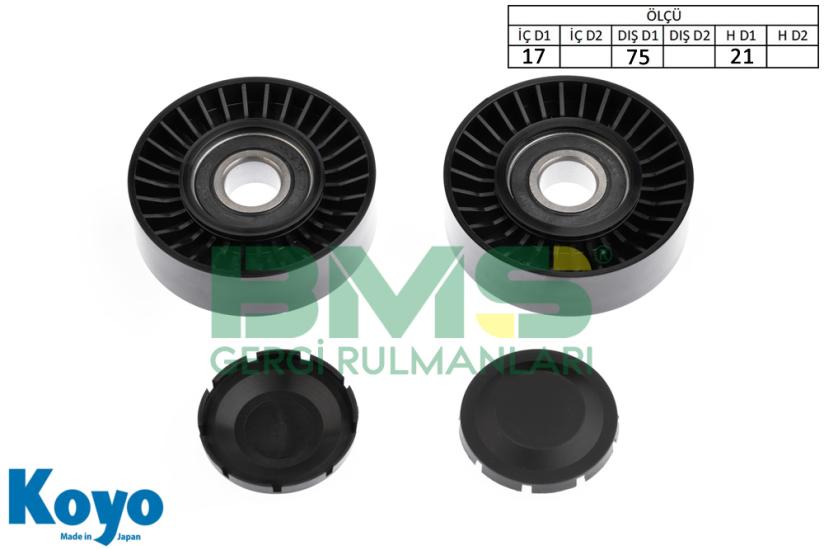 BMS 293 GERGİ RULMANI (17x75x21) FORD; MONDEO 2.5 VOLVO; S60, V60, XC60, V70, XC70, S80 2.4D - 2.5T