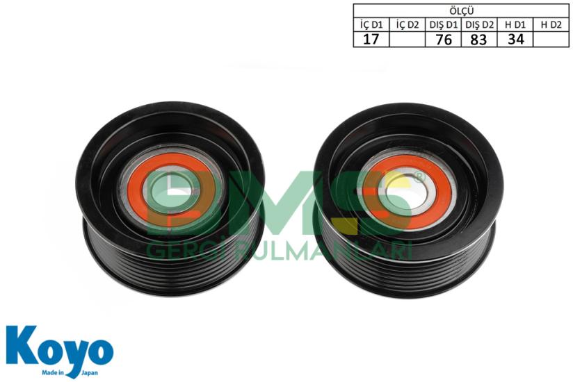 BMS 297 GERGİ RULMANI (17x76/83x34) MERCEDES; AXOR 1836,1840,1843,2535,2540,2543,2635