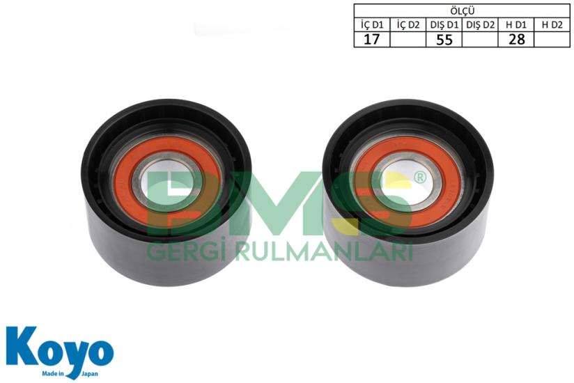 BMS 306 GERGİ RULMANI (17x55x28) BMW E 81 - E 87 - E 90 - E 91 - E 92